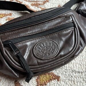 Vintage Brown Leather Flight Pax Fanny Pack